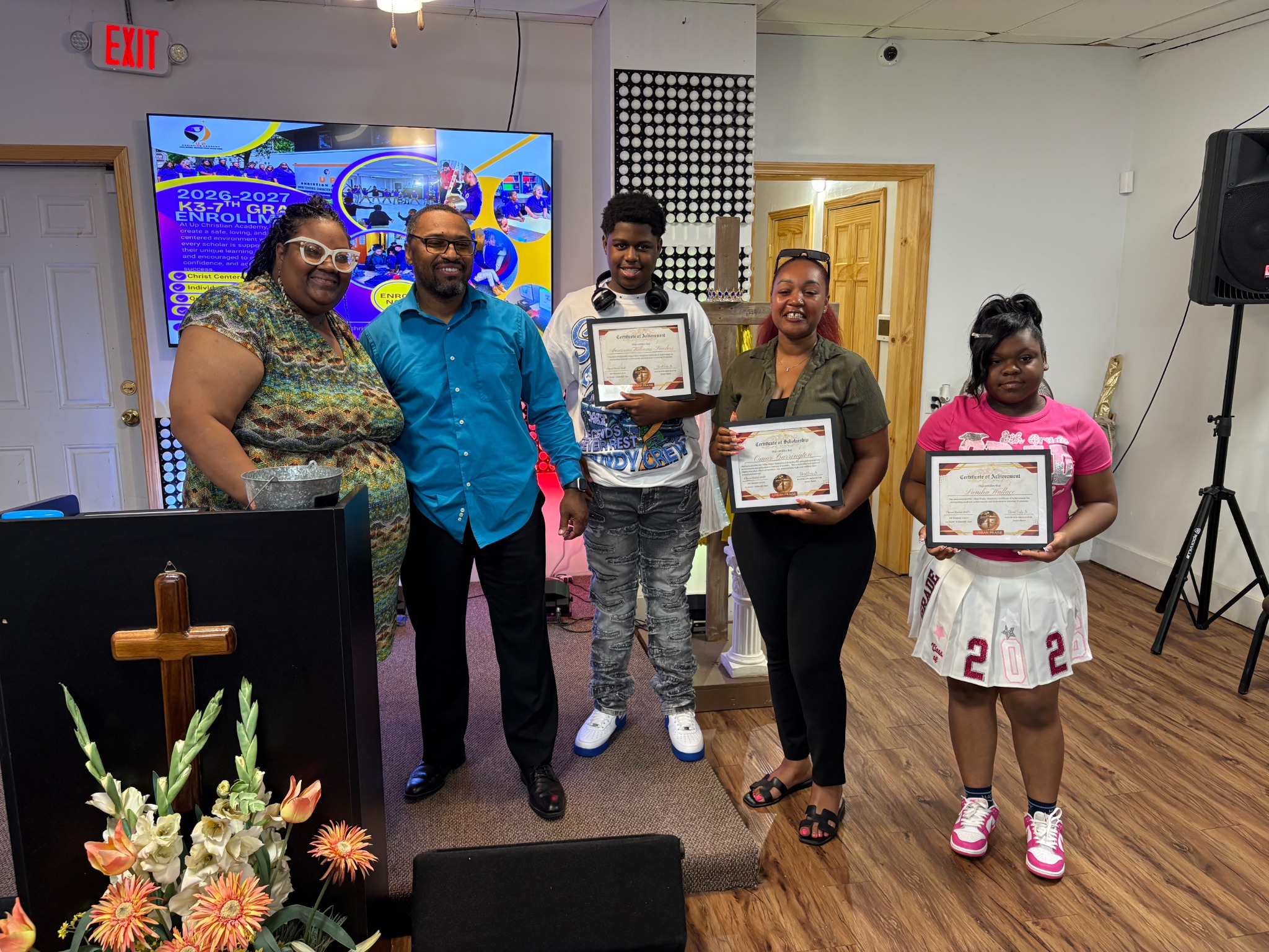 Urban Praise Ministries honoring graduates and scholarship recipients