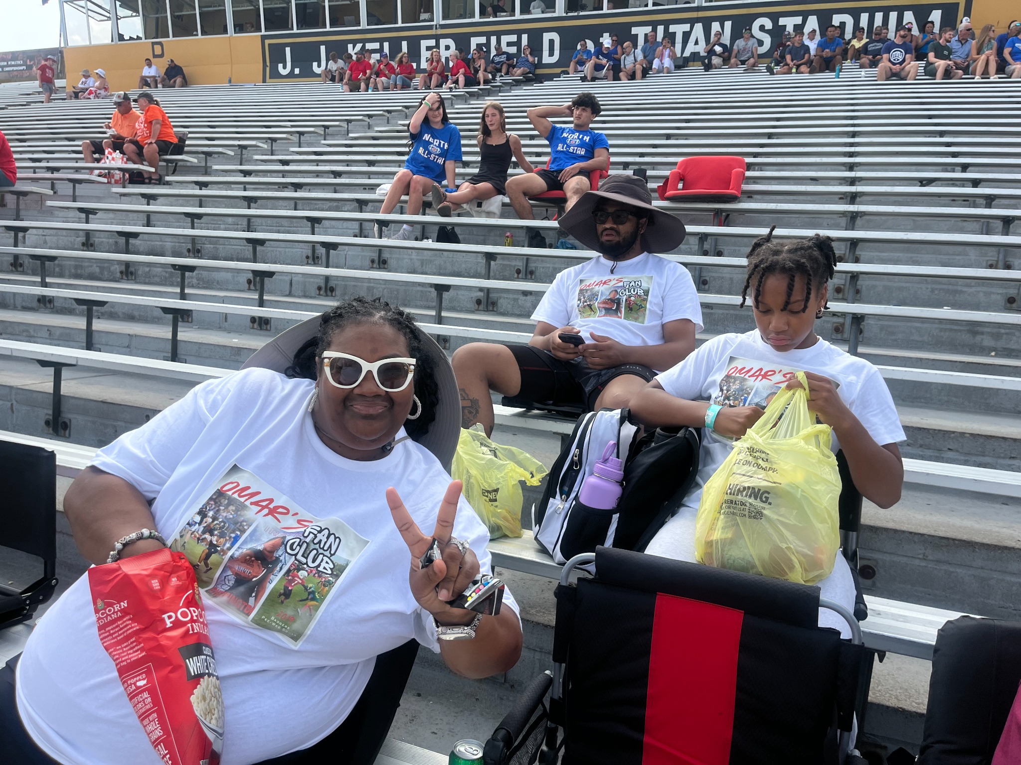 Urban Praise family enjoying a football outing