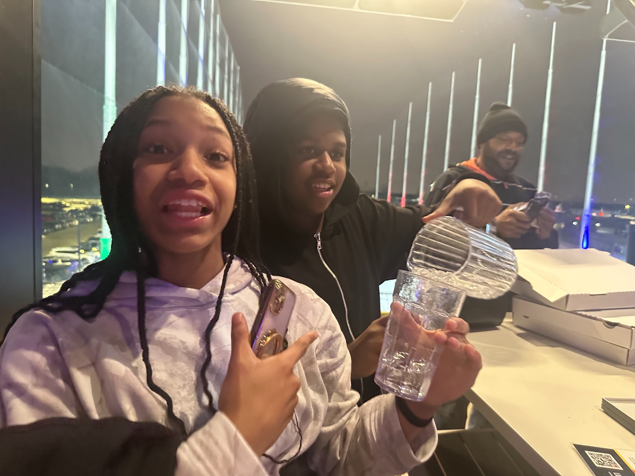 Joshua Generation youth enjoying refreshments together