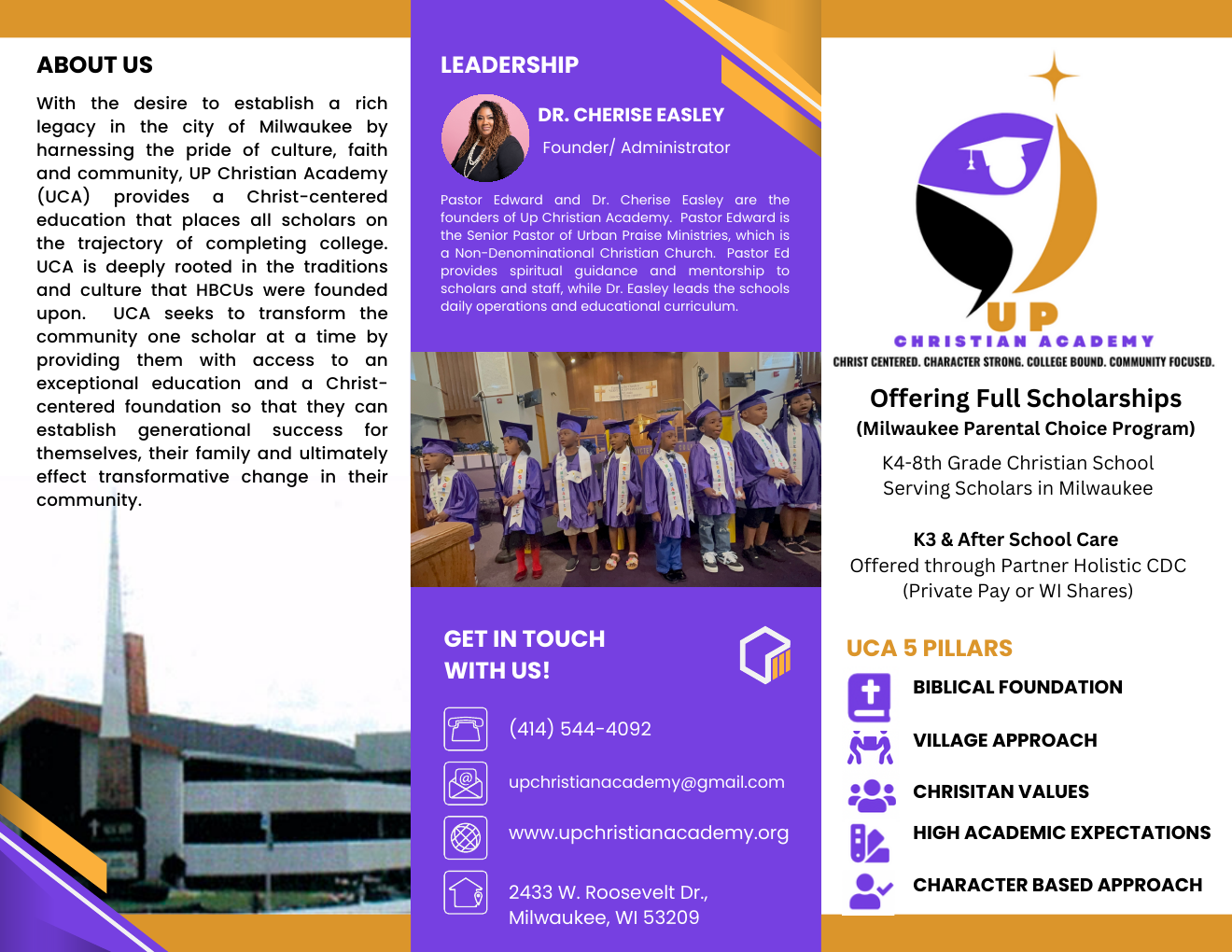 Preview of the Up Christian Academy brochure